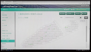 発電所全体をストリング毎に監視し、異常があれば一目で確認ができるので迅速な対応が可能です。